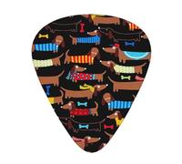 I Love My Dog Dachshunds Print,12 Pcs Guitar Pick,3 Different Thickness Plectrums for Acoustic Guitar Bass Ukulele (0.46mm 0.96mm 0.71mm)