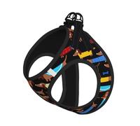 I Love My Dog Dachshunds Print Adjustable Harness Leash Set For Cats And Dogs, Soft Breathable Kitten Puppy Mesh Vest With Reflective Design, Escape-Proof Lead For Small Pets Walking Training