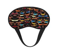 I Love My Dog Dachshunds Print Blackout Sleep Mask - Side Sleeper Eye Cover, Soft Comfort, Perfect for Travel, Meditation