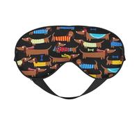 I Love My Dog Dachshunds Print Breathable Full-Cover Eye Mask Stylish Adjustable Nap Night Restful Environment