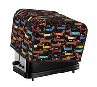 I Love My Dog Dachshunds Print Daily Wear 4-Slice Toaster Cover Dustproof Waterproof Kitchen Appliance For Bread