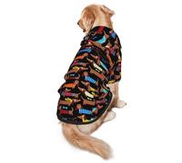 I Love My Dog Dachshunds Print Dog Hoodie Pet Sweatshirt, Warm, Soft And Breathable Hooded Clothes For Medium To Large Dogs, Easy-To-Wear Design, For Winter And Fall