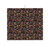 I Love My Dog Dachshunds Print Drying Mat for Kitchen Absorbent Reusable Dish Pad Sink Racks Utensils Table
