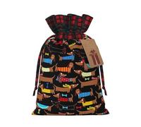 I Love My Dog Dachshunds Print Gift Reusable Bags Festive Drawstring Party Favors Pouches Versatile Seasonal