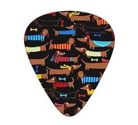 I Love My Dog Dachshunds Print Guitar Pick for Men Women Triangle Instrument Accessories Plectrums(12pcs One sided)
