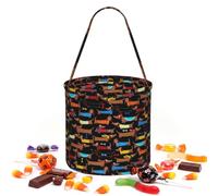 I Love My Dog Dachshunds Print Handheld Candy Snacks Bag Halloween | Round Party Candy Tea Weddings Graduation Shopping Holiday Celebrations