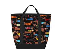 I Love My Dog Dachshunds Print,Lunch Bags Large Capacity Insulated Tote Bag For Women Men Work Picnic Travel