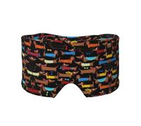 I Love My Dog Dachshunds Print Sleep Eye and Ear Muffs Mask - Adjustable Yoga Travel Headband, Keep Warm Shading Comfortable Aid