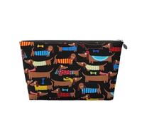 I Love My Dog Dachshunds Print, Toiletry Pouch Makeup Bag Cosmetic Bag Portable Travel Toiletry Bag
