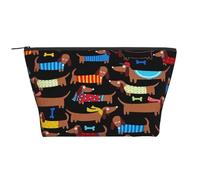I Love My Dog Dachshunds Print, Toiletry Pouch Makeup Bag Cosmetic Bag Portable Travel Toiletry Bag