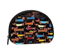 I Love My Dog Dachshunds Print, Women's Storage Bag Shell Makeup Bag Small Coin Purse Shell Change Pouch