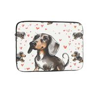 I Love My Dog Dachshunds Printed Laptop Sleeve Case 15 inch Shockproof Briefcase Carrying Bag Laptop Sleeve Bag