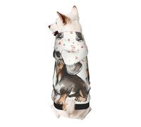 I Love My Dog Dachshunds Printed Puppy Dog Hoodie Pet Sweatshirt Cute Clothing, L