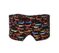 I Love My Dog Dachshunds Printed Sleeping Blindfold, Padded Ear Warmer Mask, Adjustable Head Wrap, for Deep Relaxation