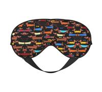 I Love My Dog Dachshunds Printing Double-Sided Eye Mask,Blackout for Sleeping, Comfort Sleep Eye Mask for All-Occasion