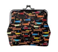 I Love My Dog Dachshunds Printing Minimalist Travel Wallet, Small Storage Pouch for Hiking Trips and Outdoor Excursions