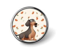I Love My Dog Dachshunds Round Badge Cute Enamel Lapel Pin Brooches Button Pin Personalized Clothing Decoration Unisex Badge Holder Hats Bags Shirts Decor