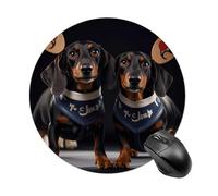 I Love My Dog Dachshunds Round Mouse Pad Non-Slip Rubber Base Mousepad Waterproof Small Mouse Mat Cute Computer Mouse Mat for Office, Home, Gaming, Laptop 7.8 X 7.8 Inches