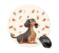 I Love My Dog Dachshunds Round Mouse Pad Smooth Glide Gaming Mousepad Extra Density Portable Comfortable Mouse Mat for Desk, Home, Office 7.8x7.8 Inches