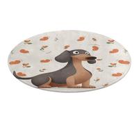 I Love My Dog Dachshunds Round Rug Soft Absorbent Bath Mat Entryway Anti Slip Rugs Farmhouse Front Back Door Mat 60 * 60cm for Bedroom Living Room Home Decorative