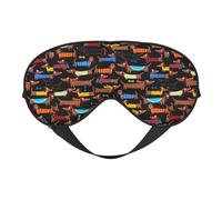 I Love My Dog Dachshunds Soft Sleep Mask Adjustable Strap Light Blocking Reversible Comfortable Night Mask