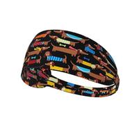 I Love My Dog Dachshunds,Sports Sweatband for Unisex Multi Headband Elastic Exercise Hairband