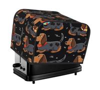 I Love My Dog Dachshunds Toaster Cover 4 Slice, Two Slice Bread Machine Covers Quilted Toaster Dust Cover Universal Size Kitchen Small Appliance Cover With Top Handle