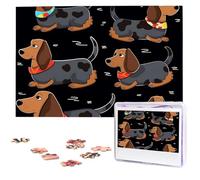 I Love My Dog Dachshunds Wooden Puzzles 1000 Pieces Personalized Jigsaw Puzzle For Adults Interesting Custom Photo Puzzles Gift For Holiday Birthday Wedding Anniversay