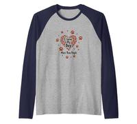 I Love My Dog More Than People Paw Print Heart Raglan Baseball Tee, Men, Navy/Athletic Heather, S