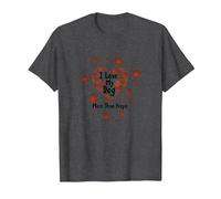 I Love My Dog More Than People Paw Print Heart T-Shirt, Men, Dark Heather Grey, 6XL