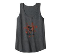I Love My Dog More Than People Paw Print Heart Tank Top, Women, Dark Heather Grey, S