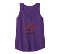 I Love My Dog More Than People Paw Print Heart Tank Top, Women, Purple, S