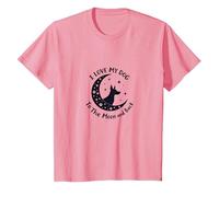 I Love My Dog to The Moon and Back Starry Night T-Shirt, Kids, Pink, 4 Years