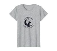 I Love My Dog to The Moon and Back Starry Night T-Shirt, Women, Heather Grey, XL