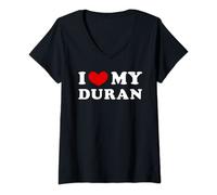 I Love My Duran, I Heart My Duran V-Neck T-Shirt
