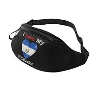 I Love My El Salvador Heart Flag Casual Fanny Pack Men's and Women's Leisure Sports Waist Bag Sports Day Exercise Gift
