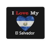 I Love My El Salvador Heart Flag Mousemat Washable Mouse Mat Portable Mouse Pad For Office Pc Gaming 25X30Cm