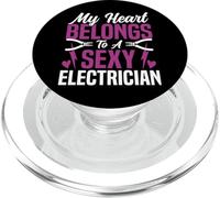 I Love My Electrician Wife Girlfriend My Heart Belongs To A PopSockets PopGrip for MagSafe