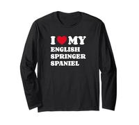 I Love My English Springer Spaniel Dog Owner Heart Long Sleeve T-Shirt