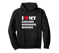 I Love My English Springer Spaniel Dog Owner Heart Pullover Hoodie