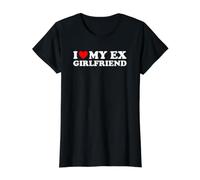 I Love My Ex-Girlfriend Value Graphic T-Shirt, Women, Black, XS