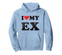 I Love My Ex Husband Wife Outfit I Red Heart My Ex Pullover Hoodie