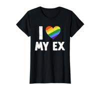 I Love My Ex - Jigsaw Puzzle LGBT Rainbow Flag Heart Vintage Value Graphic T-Shirt