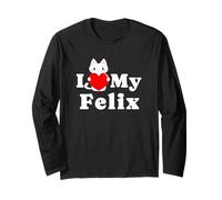I Love My Felix Cat Owner Pet Kitten Lover Long Sleeve T-Shirt