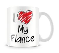 I Love My Fiance Personalised Mug - Add Photo - Customised Cup Gift