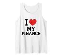 I Love My Finance Funny Fiancé Pun Financial Independence Tank Top