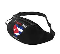 I Love My Flag of Cuba Heart Casual Fanny Pack Men's and Women's Leisure Sports Waist Bag Sports Day Exercise Gift