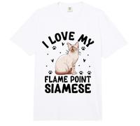 I Love My Flame Point Siamese Meezer Comfort Colors Adult Heavyweight T-Shirt