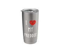 I Love My Freddie Name Funny Stainless Steel Insulated Tumbler