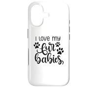I Love My Fur Babies Cute Paw Print Heart Pet Lover Case for iPhone 17